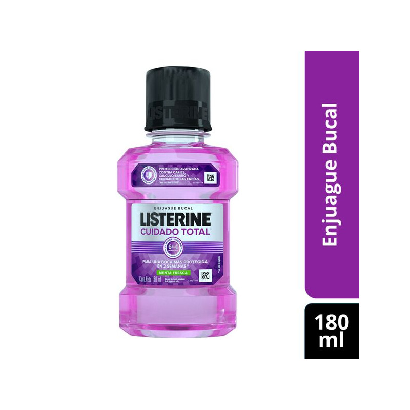 LISTERINE CUIDADO TOTAL 180 ML