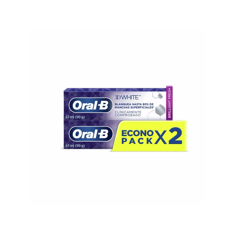 ORAL B CREMA 3D WHITE 67 ML 2 UNIDADES