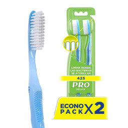 PRO CEPILLO 425 ADULTO DELUXE MEDIO 2 UNIDADES