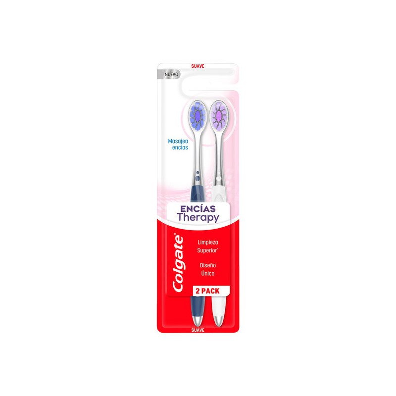 COLGATE CEPILLO ENCIAS THERAPY SUAVE 2 UNIDADES