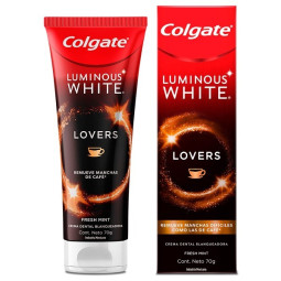 COLGATE CREMA LUMINOUS WHITE LOVERS CAFE 70 G