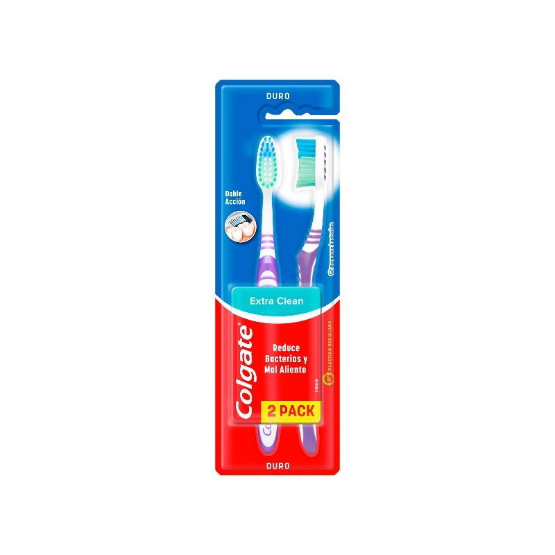 COLGATE CEPILLO EXTRA CLEAN DURO 2 UNIDADES