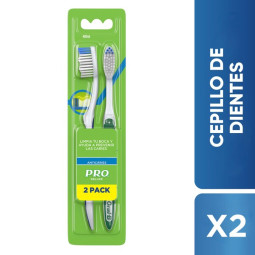 PRO CEPILLO DEXLUXE ANTICARIES MEDIANO 2 UNIDADES