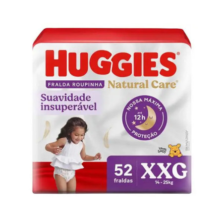 HUGGIES NATURAL CARE PANTS ETAPA 4 52 UNIDADES