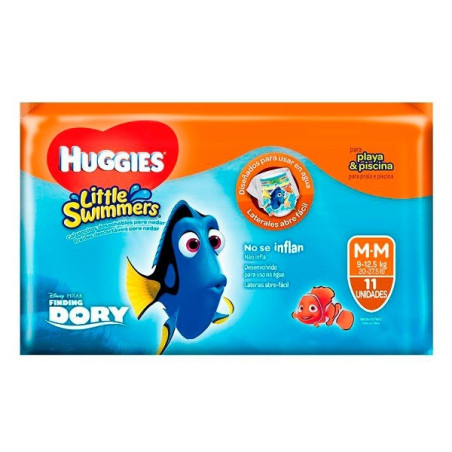 HUGGIES PISCINA M LITTLE SWIMMERS 11 UNIDADES