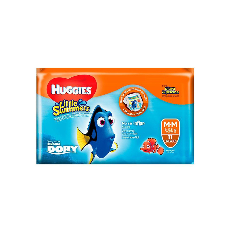 HUGGIES PISCINA M LITTLE SWIMMERS 11 UNIDADES