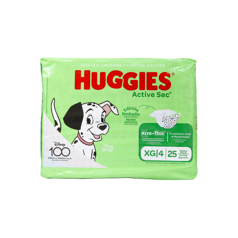 HUGGIES ACTIVE SEC ETAPA 4 25 UNIDADES