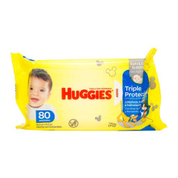 HUGGIES TOALLITAS HUMEDAS CON ALOE VERA Y MANZANILLA 80 UNIDADES