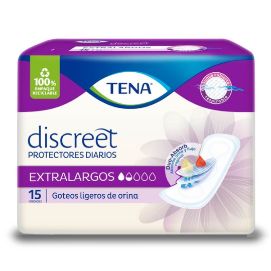 TENA LIGHTS BY PROTECTORES EXTRALARGOS 15 UNIDADES