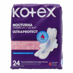 KOTEX NOCTURNA CON ALAS 24 UNIDADES