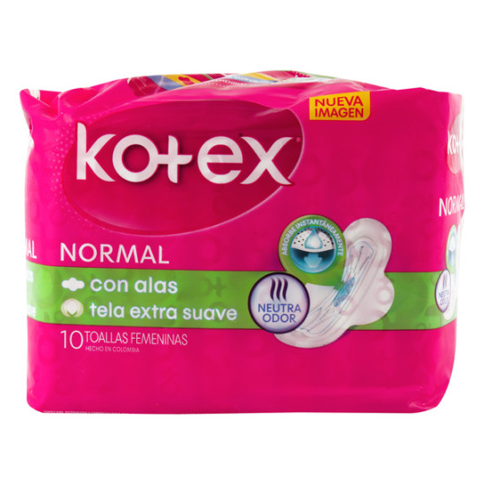 KOTEX ULTRAPROTEC EXTRA SUAVE CON ALAS 10 UNIDADES