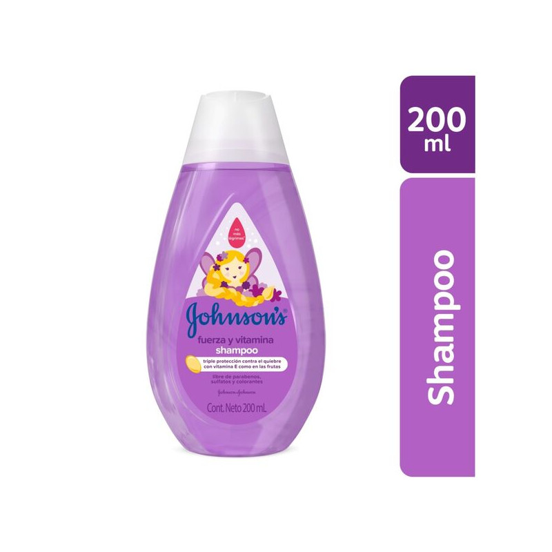 SHAMPOO JOHNSONS FUERZA Y VITAMINA E 200 ML
