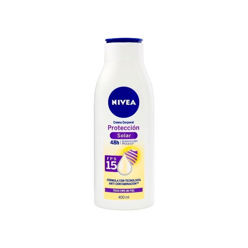 NIVEA CREMA CORPORAL PROTECTOR SOLAR FPS15 48H 400 ML