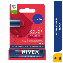 NIVEA LABIAL FPS30 HIDRA COLOR ROJO 4.8 G