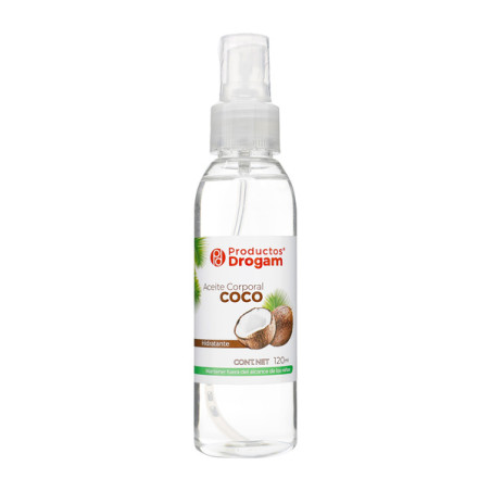 ACEITE CORPORAL DE COCO SPRAY 120 ML DROGAM