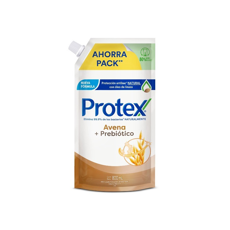 PROTEX JABON LIQUIDO ANTIBACTERIAL AVENA 800 ML