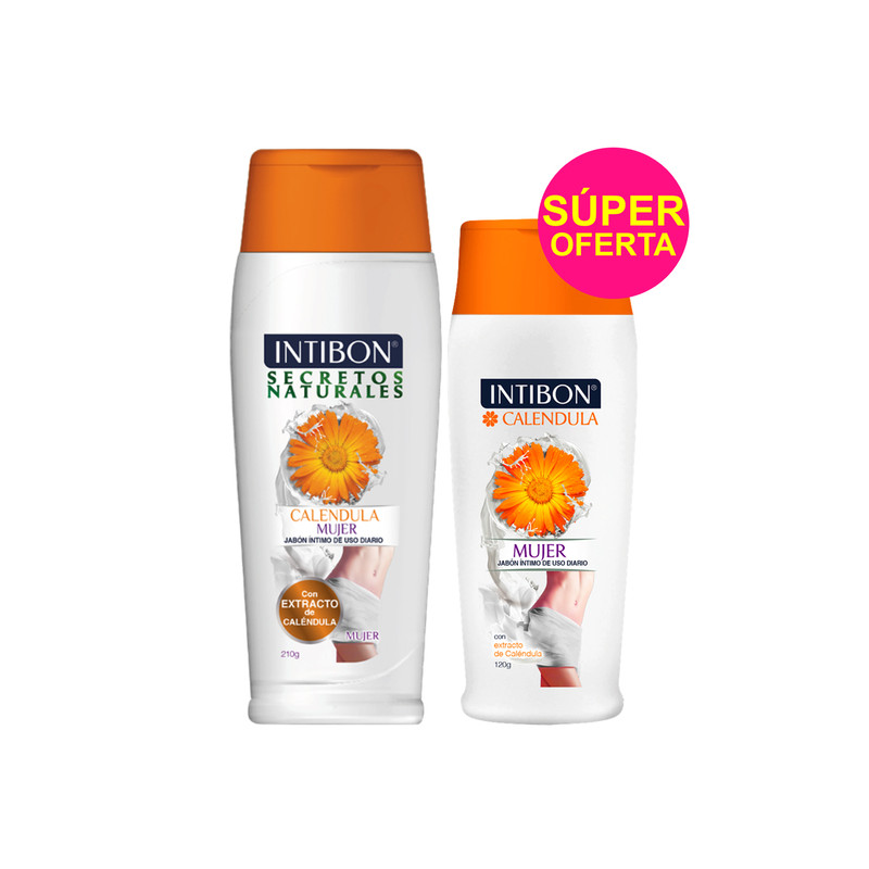 INTIBON JABON MUJER CALENDULA 210G + 120G