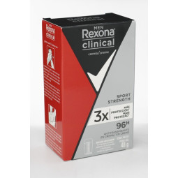 REXONA DESODORANTE CREMA CLINICAL SPORT STRENGTH MEN 48 G