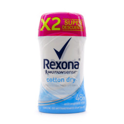 REXONA DESODORANTE BARRA WOMEN COTTON 50 G 2 UNIDADES