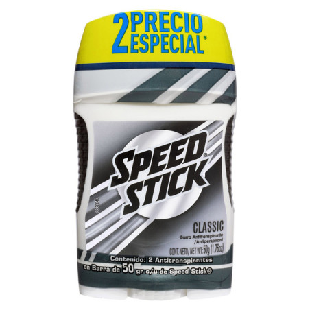 SPEED STICK DESODORANTE BARRA CLASSIC 50 G 2 UNIDADES