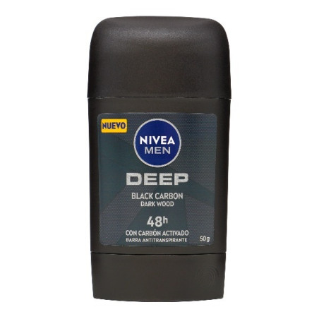 NIVEA DESODORANTE BARRA DEEP BLACK CARBON 50 G
