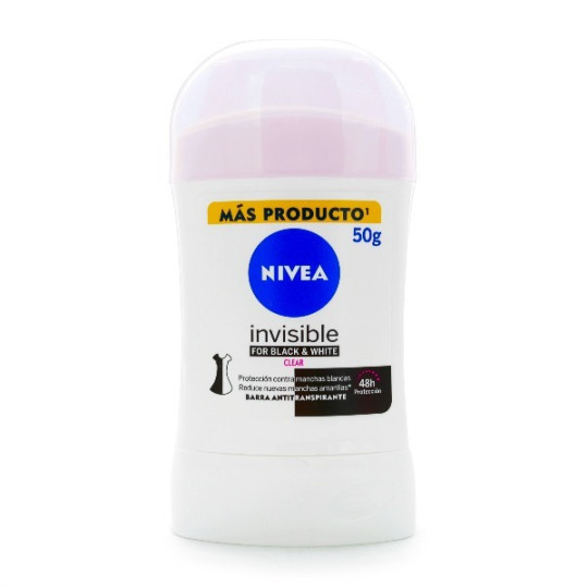 NIVEA DESODORANTE BARRA INVISIBLE WOMEN BLACK&WHITE 50 G
