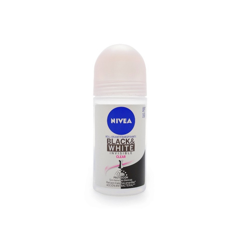 NIVEA DESODORANTE ROLLON MEN INVISIBLE BLACK&WHITE 50 ML