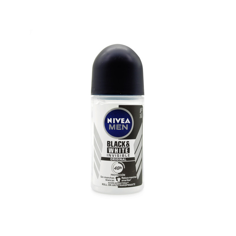 NIVEA DESODORANTE ROLLON MEN INVISIBLE BLACK&WHITE 50 ML