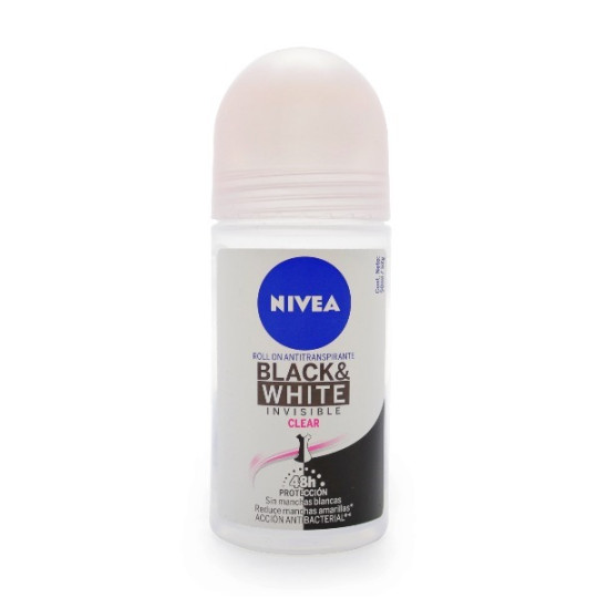 NIVEA DESODORANTE ROLLON WOMEN INVISIBLE BLACK&WHITE 50 ML