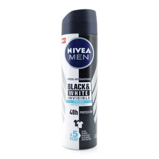 NIVEA DESODORANTE SPRAY MEN BLACK&WHITE INVISIBLE FRESH 150 ML
