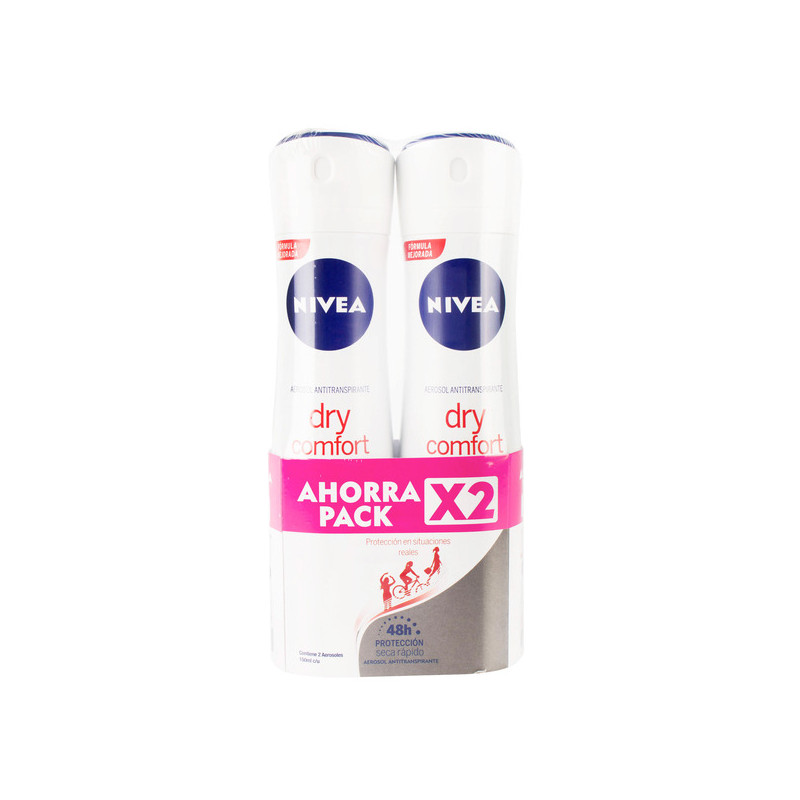 NIVEA DESODORANTE SPRAY DRY CONFIDENCE 2 UNIDADES 150 ML