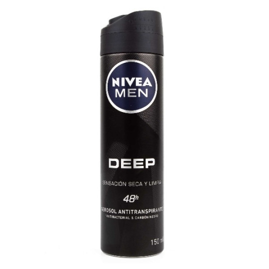 NIVEA DESODORANTE SPRAY MEN DEEP BLACK CARBON 150 ML