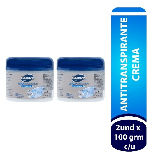 BALANCE MEN DESODORANTE CREMA ULTRA/PROTECTION 100 G X 2 UNIDADES