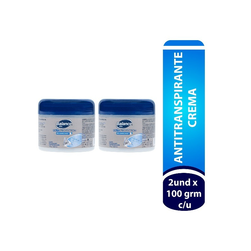 BALANCE MEN DESODORANTE CREMA ULTRA/PROTECTION 100 G X 2 UNIDADES