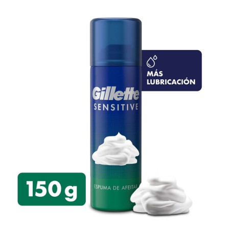 GILLETTE SENSITIVE ESPUMA DE AFEITAR BARBEAR PIEL SENSIBLE 155 ML