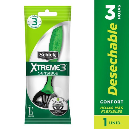 MAQUINA DE AFEITAR SCHICK XTREME 3 SENSIBLE