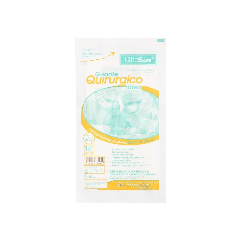 GUANTE ESTERIL N.6 1/2 ALFASAFE