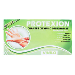 GUANTE EXAMEN VINILO SIN TALCO TALLA M 100 UNIDADES PROTEX