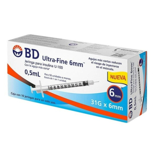JERINGA INSULINA 0.5ML 1 UNIDAD BDK