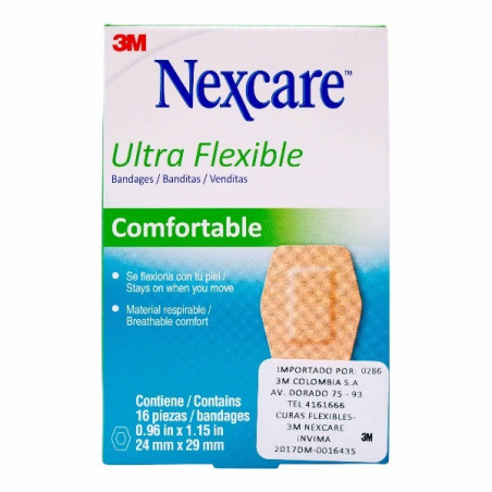 CURAS NEXCARE ULTRA FLEXIBLE 16 UNIDADES