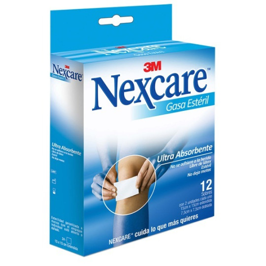 GASA ESTERIL 12X2 24 UNIDADES NEXCARE