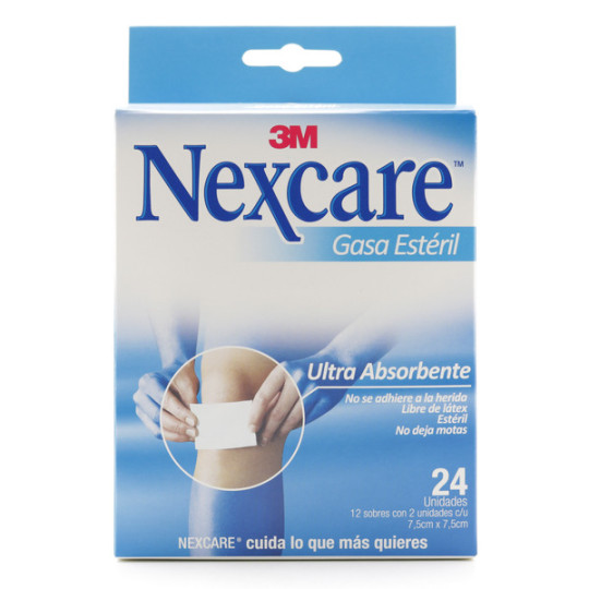 GASA ESTERIL 12X2 24 UNIDADES NEXCARE