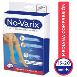 NOVARIX MEDIAS DE COMPRESION 15-20MMHG MUJER TALLA M COLOR BEIGE