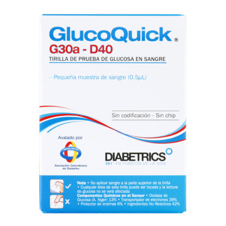 GLUCOQUICK TIRAS 50 UNIDADES
