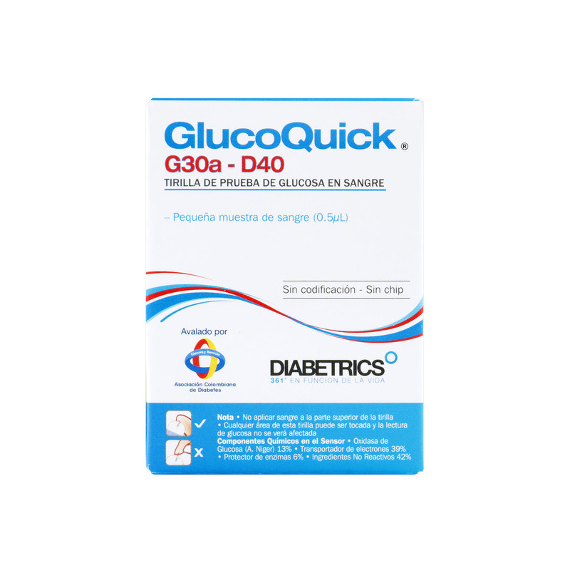 GLUCOQUICK TIRAS 50 UNIDADES