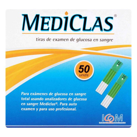 MEDICLAS TIRAS REACTIVAS 50 UNIDADES ICOM