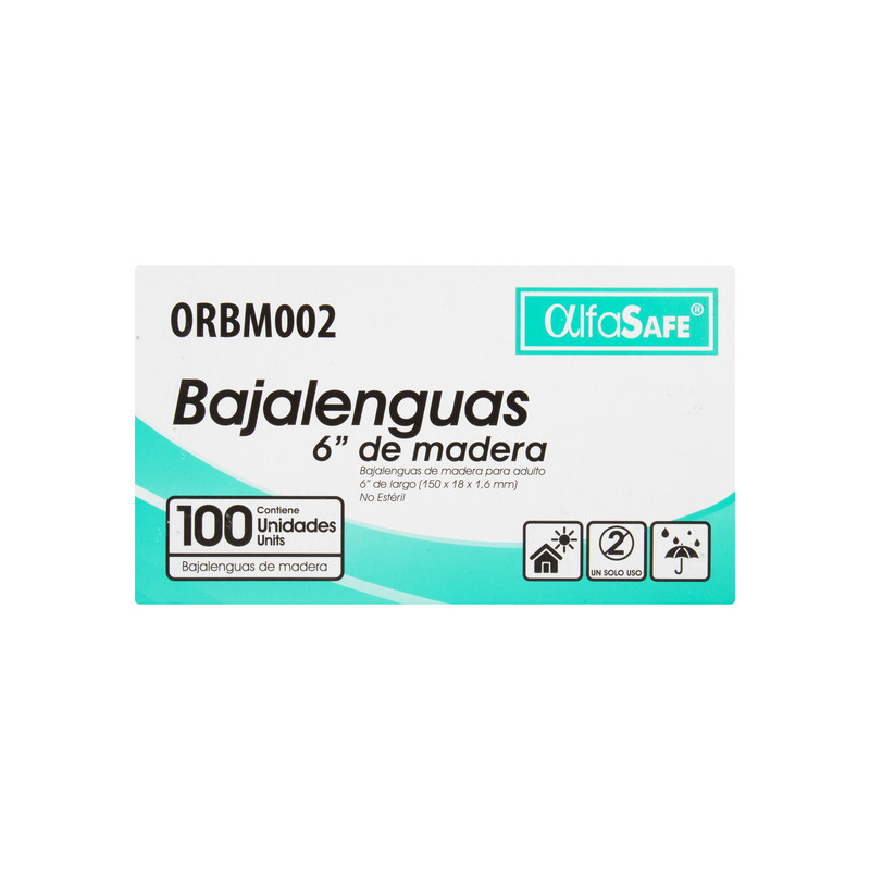 BAJALENGUAS 100 UNIDADES ALFASAFE
