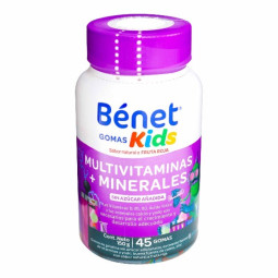 BENET GOMAS KIDS MULTIVITAMINAS + MINERALES 45 GOMAS