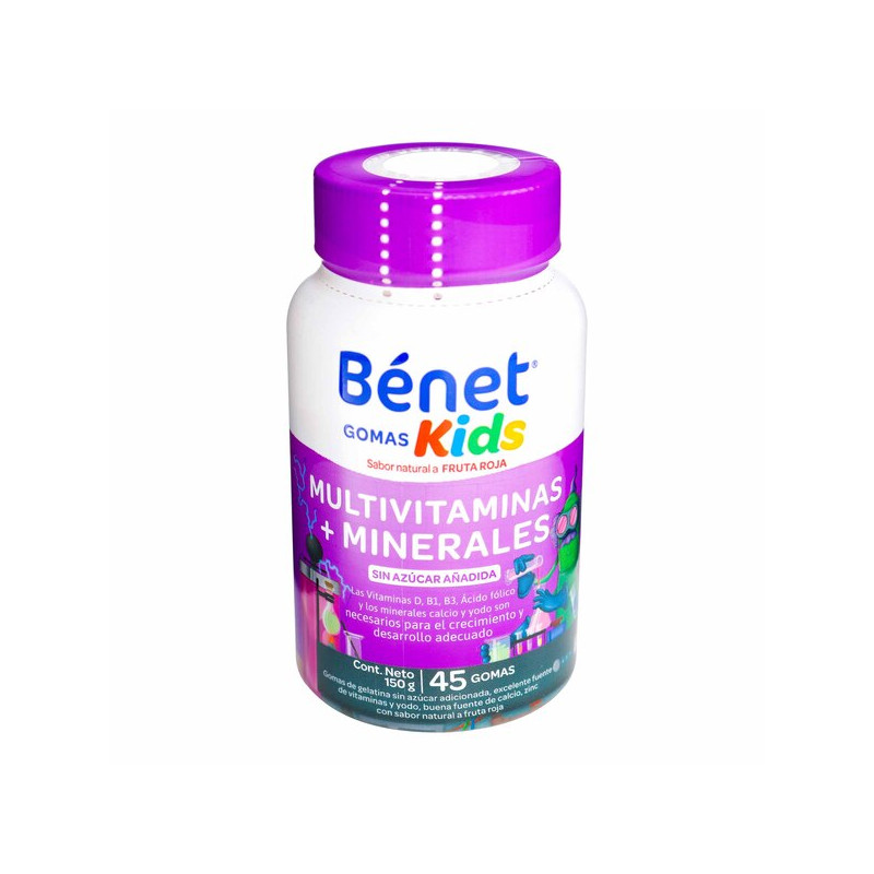 BENET GOMAS KIDS MULTIVITAMINAS + MINERALES 45 GOMAS