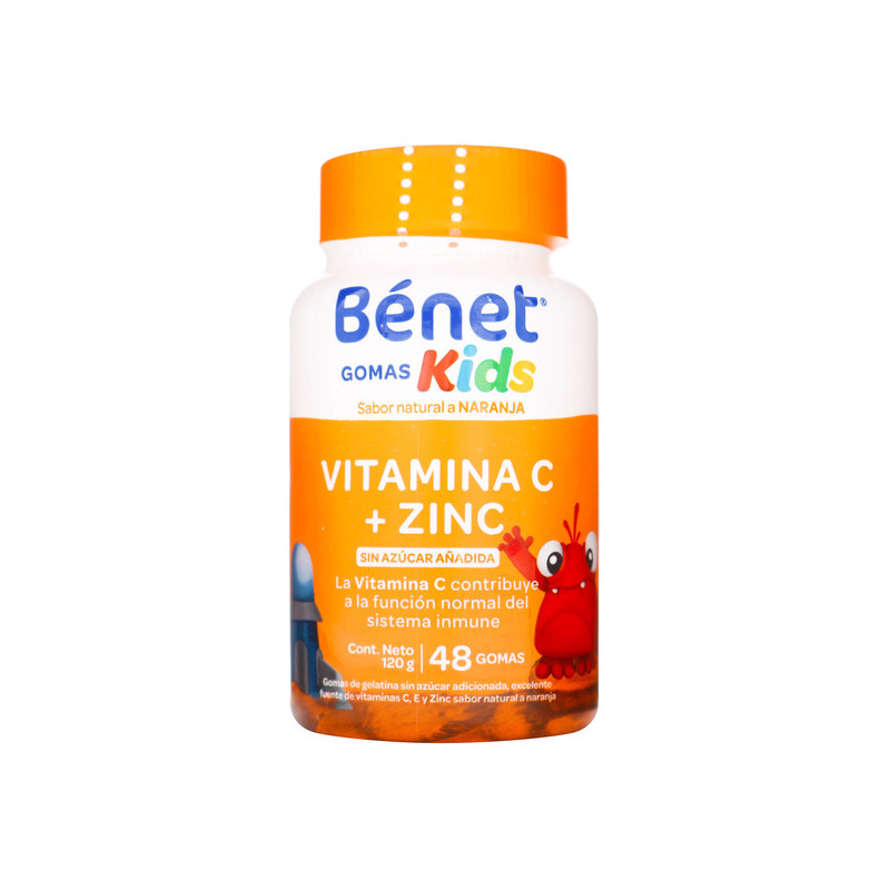 BENET GOMAS KIDS VITAMINA C + ZINC 48 GOMAS 120 G